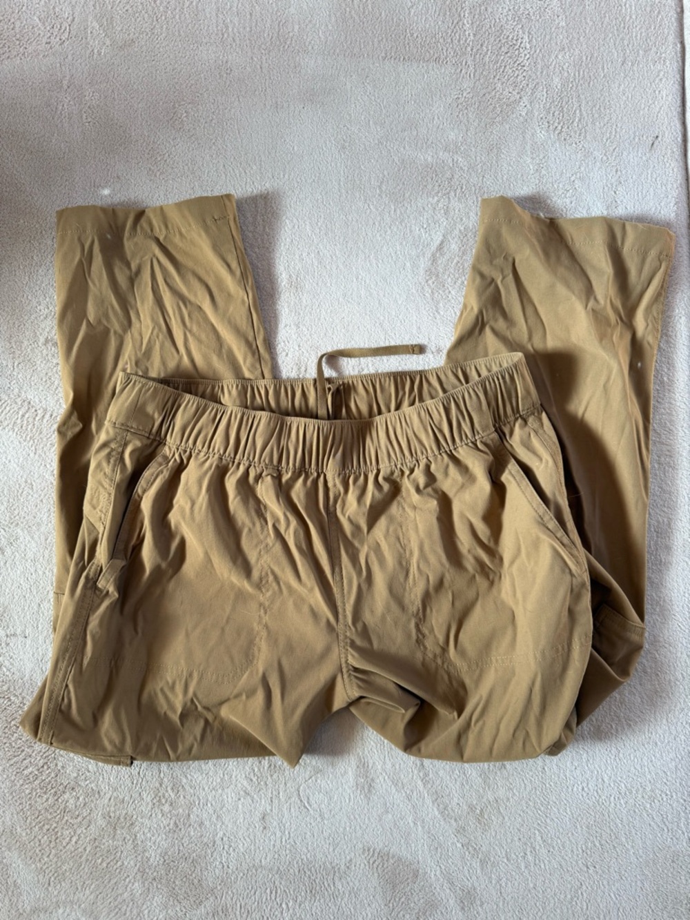 Eddie Bauer Lightweight Tan Jogger Style hiking Capris